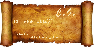 Chladek Ottó névjegykártya
